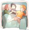маленькие Саске, Наруто и Сакура спят