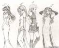 Хината, Ино,Сакура и Темари в вечерних платьях