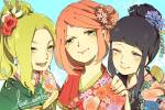 Ино, Сакура и Хината в традиционной одежде