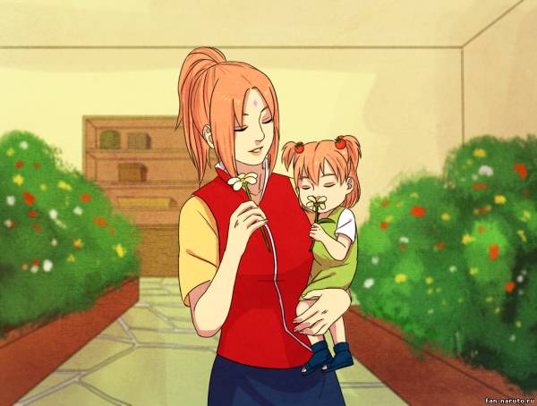 Сакура с дочкой