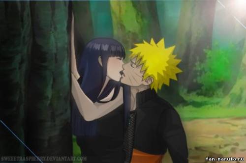 Naruto and Hinata in the forest